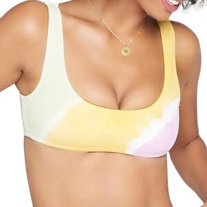L*Space Lizzie Colorful Tie-Dye swim Bikini Top